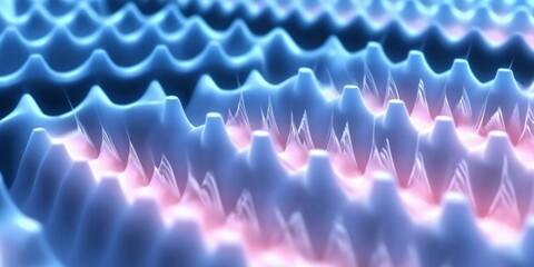 Fototapete - Abstract visualization of a wave-like surface, possibly representing data or energy patterns.