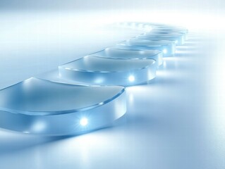 Aufkleber - A series of translucent, illuminated shapes creating a modern, sleek design.