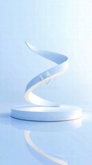 Poster - A sleek, modern abstract sculpture on a reflective surface, suggesting elegance and innovation.