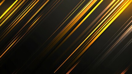 Wall Mural - abstract black background with golden diagonal lines