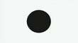 © R&R Studio - A simple black circle centered on a white background, emphasizing minimalism and contrast.