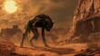 © Thavesak - Mystical Encounter: Eerie Native American Skinwalker in Desolate Canyon