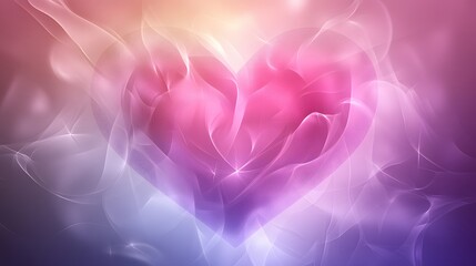 Wall Mural - a romantic pastel gradient with subtle light bursts, providing space for a love message in the cente