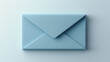 © CreativeIMGIdeas - Pastel Blue Envelope: A minimalist digital rendering of a light blue envelope, ideal for communication, correspondence, and message concepts.