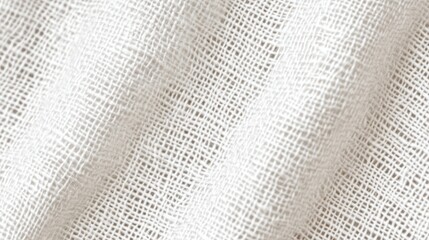 Fototapete - White cross-hatched linen texture background ideal for design, craft, and textile projects.