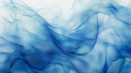 Sticker - Abstract Blue Fabric: A delicate and ethereal abstract image with a flowing, textured blue fabric that evokes a sense of serenity and tranquility. This image is perfect for designers, artists.