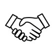 © sumi - line icon handshake isolated on white background