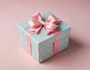 Wall Mural - gift box with ribbon