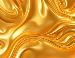 Golden Liquid Silk: Abstract Swirls of Luxurious Texture