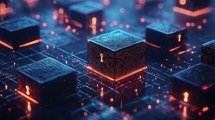 Aufkleber - Enhancing cybersecurity with glowing digital locks a comprehensive guide to standard protocols in technology environments