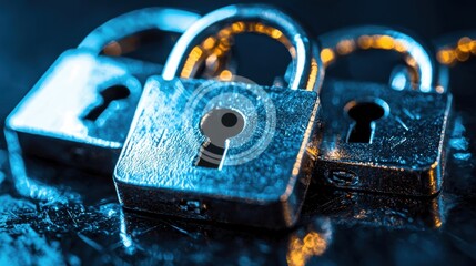 Aufkleber - Unlocking cybersecurity the glowing digital locks standard in the tech environment