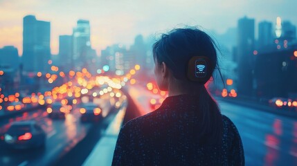 Leinwandbilder - Exploring the future self-driving car technology on standard roads urban landscape automotive innovation
