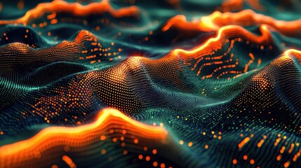 Leinwandbilder - Visualizing ai algorithms as glowing neural networks a comprehensive exploration of technology's future in digital art