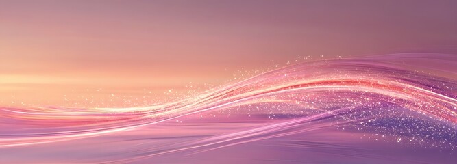 Wall Mural - A gradient of light pink and lavender with swirling light trails, space for text in the middle