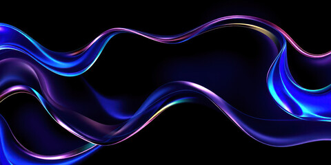 abstract blue dark light waves background