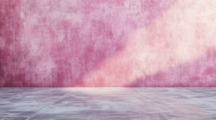 Leinwandbilder - Pink textured concrete wall and floor background creating a warm and inviting atmosphere for design and dÃ©cor presentations.