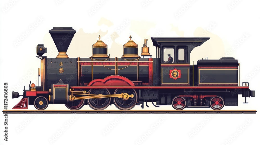 vintage-steam-locomotive-train-side-view-illustration-black-and-red