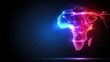 © Wp Background - Colorful Abstract Technology Map of Africa with Network Connections
