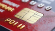 © CreativeIMGIdeas - Red Credit Card Chip Close Up