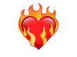 © Andy - Classic love red glossy heart on fire icon, used for desire