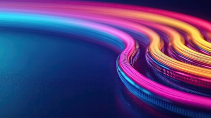 Wall Mural - neon abstract background concept. vibrant neon light trails creating a dynamic and colorful abstract