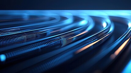 Wall Mural - neon abstract background concept. abstract blue wave patterns creating a futuristic tech background.