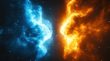 Wall Mural - Cosmic Fire and Ice