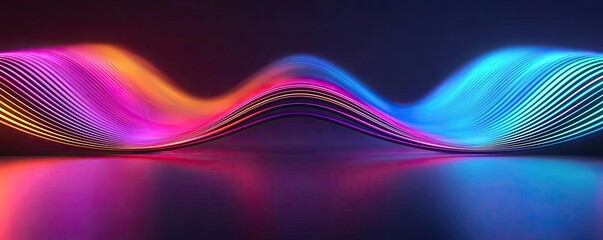 Wall Mural - waves abstract background concept. colorful waves of light create a dynamic and vibrant visual exper