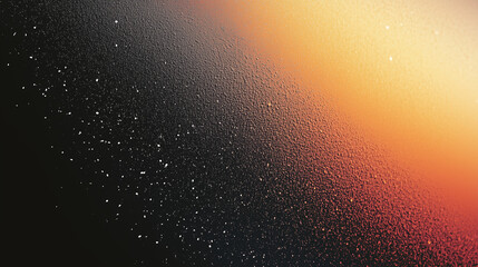 Fototapete - Fiery Abstract Gradient with Textured Depth: A Bold Blend of Orange and Black Hues