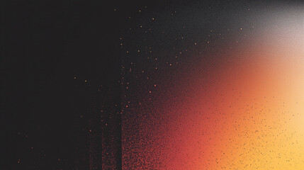 Poster - Fiery Abstract Gradient with Textured Depth: A Bold Blend of Orange and Black Hues