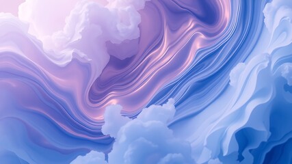 Wall Mural - abstract pastel blue and purple swirling cloudscape background image for design projects, websites, 
