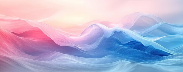 Wall Mural - waves abstract background concept. abstract waves of color create a serene and dreamy atmosphere in 