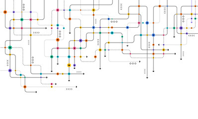 Digital technology background. Concept with technology line. Circuit board background technology