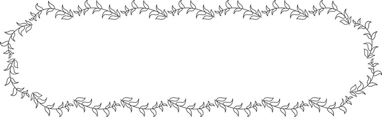  Floral Wreath Wedding Line Illustration
