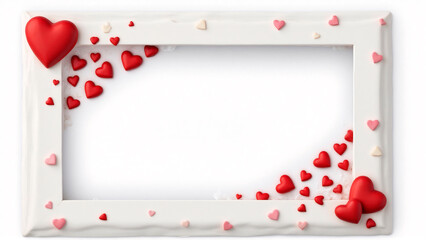 Canvas Print - frame with hearts