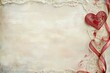 © anggasugara - A decorative background featuring lace, a heart, and ribbons, ideal for romantic themes.