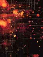 Canvas Print - an abstract illustration of sound waves intertwining with neural pathways, symbolizing the enhanceme