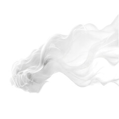 Wall Mural - ethereal white smoke on minimalist background, soft wisps of smoke create a serene atmosphere agains