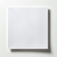 Aufkleber - Blank white sheet of paper lying flat on a clean surface ready for drawing or writing in a simple workspace. Generative AI