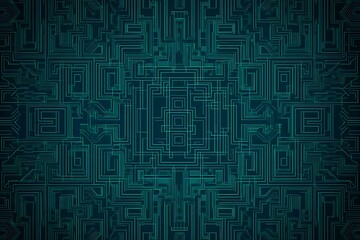 abstract close-up of a glowing blue digital circuit board, showcasing intricate connections and tech