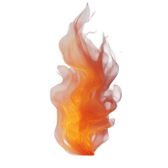 Wall Mural - elegant flame on white, a striking minimalist design featuring a vibrant flame against a pristine wh