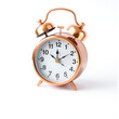 © Nicholas - Copper alarm clock on a white isolated background.