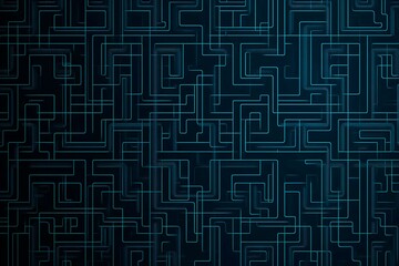 abstract close-up of a glowing blue digital circuit board, showcasing intricate connections and tech