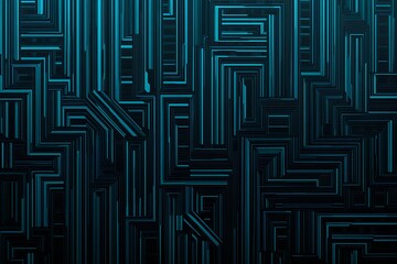 abstract close-up of a glowing blue digital circuit board, showcasing intricate connections and tech