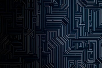 abstract close-up of a glowing blue digital circuit board, showcasing intricate connections and tech