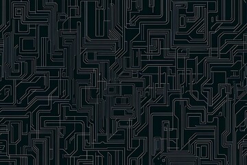 abstract close-up of a glowing blue digital circuit board, showcasing intricate connections and tech