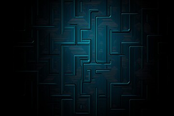 abstract close-up of a glowing blue digital circuit board, showcasing intricate connections and tech