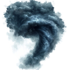 Wall Mural - A large cloud of dark blue smoke