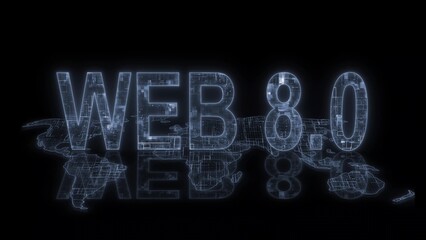 3d web 8.0 text technology earth map