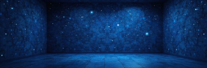 Wall Mural - dark blue walls with glow-in-the-dark constellations, minimalist, dark colors, galaxies